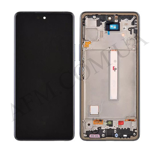 Дисплей (LCD) Samsung A536B Galaxy A53 OLED чёрный + рамка