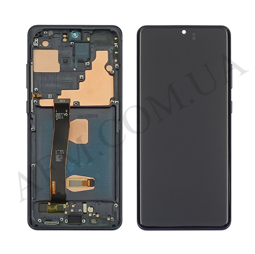 Дисплей (LCD) Samsung G988 Galaxy S20 Ultra OLED чорний + рамка