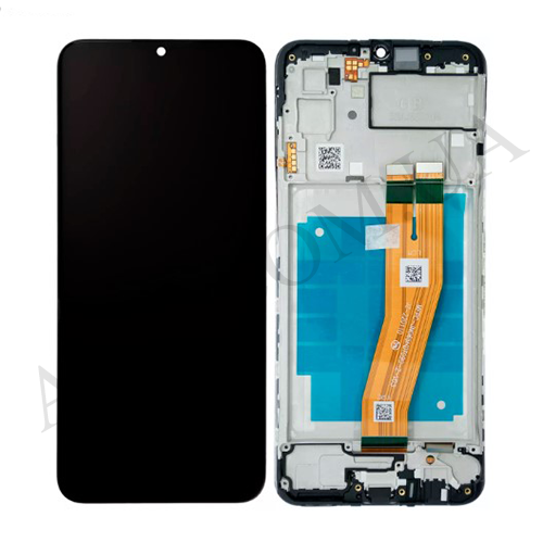 Дисплей (LCD) Samsung GH81-21625A A035F Galaxy A03 (160.5*72) чёрный сервисный + рамка