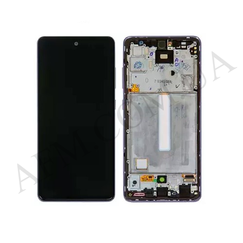 Дисплей (LCD) Samsung GH82-26863C A528B Galaxy A52S 5G фіолетовий сервісний + рамка