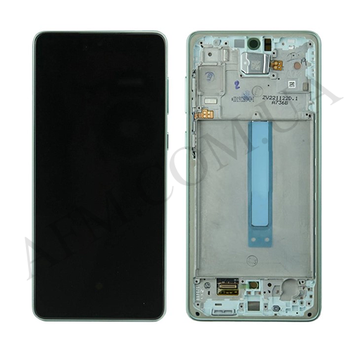 Дисплей (LCD) Samsung GH82-28884C A736 Galaxy A73 5G зелений сервісний + рамка