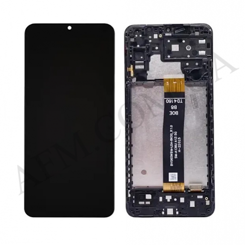 Дисплей (LCD) Samsung GH82-29077A A136U Galaxy A13 5G 2021 чёрный сервисный + рамка