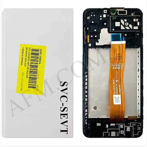 Дисплей (LCD) Samsung GH82-29806A A047F Galaxy A04s чёрный сервисный + рамка