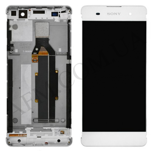 Дисплей (LCD) Sony F3111 Xperia XA/ F3112/ F3113/ F3115/ F3116 білий + рамка
