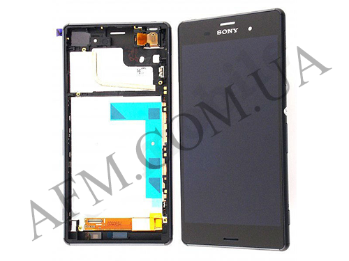 Дисплей (LCD) Sony D6603 Xperia Z3/ D6643/ D6653 Xperia Z3 чорний + рамка*