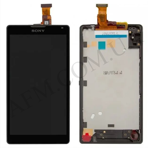 Дисплей (LCD) Sony C6502 L35h Xperia ZL/ C6503 L35i Xperia ZL чорний + рамка*