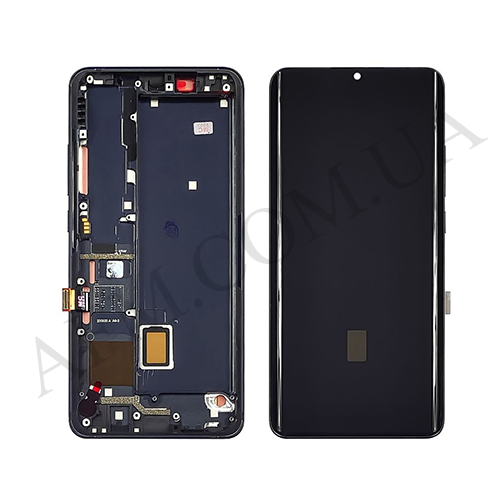 Дисплей (LCD) Xiaomi Mi Note 10/ Mi Note 10 Lite/ Mi Note 10 Pro/ CC9 Pro OLED чорний + рамка