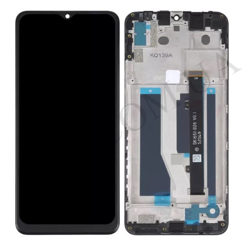 Дисплей (LCD) ZTE Blade A71 чёрный + рамка