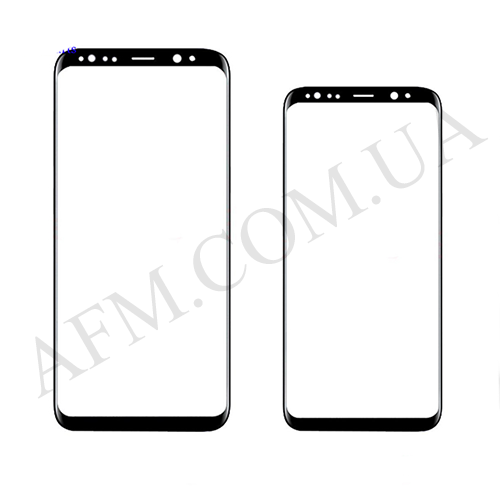 Стекло экрана Samsung G955F Galaxy S8 Plus чёрное*