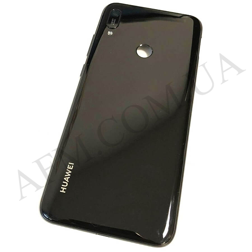 Задняя крышка Huawei Y6 2019 (MRD-LX1)/ Y6 Prime 2019 чёрная + стекло камеры