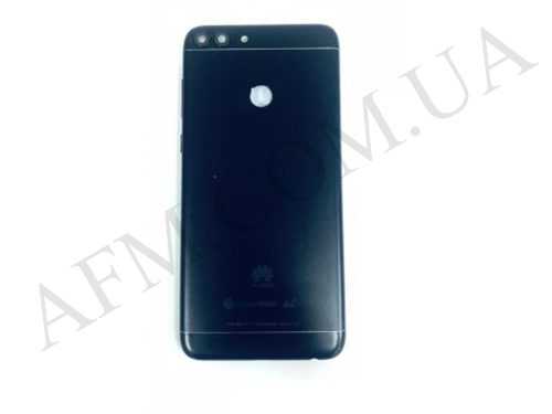Задняя крышка Huawei P Smart (FIG-LX1/ FIG-LX2/ FIG-LX3/ FIG-LA1)/ Enjoy 7S чёрная + стекло камеры
