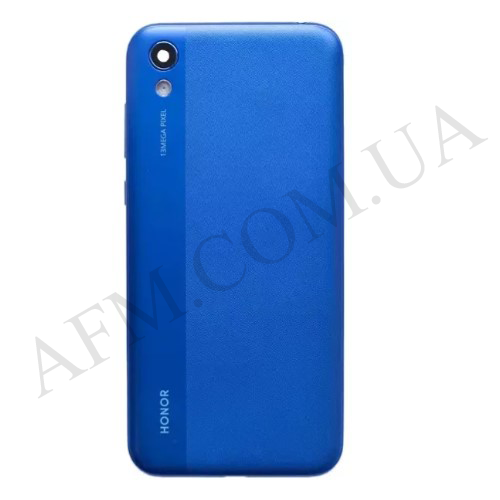 Задня кришка Huawei Honor 8S синя + Скло камери