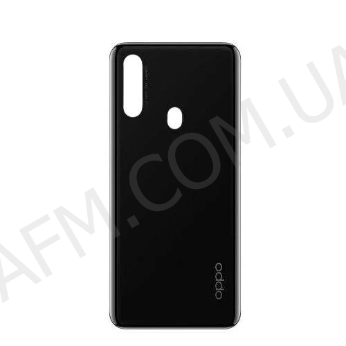 Задняя крышка Oppo A31 2020 чёрная Mystery Black + стекло камеры