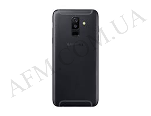 Задняя крышка Samsung A605F Galaxy A6 Plus 2018 чёрная Black + стекло камеры*