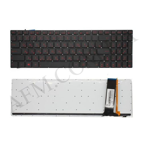 + Клавіатура + КлавіатурнаПлата Asus G550/ N550/ N750/ A750 чорна + російська + підсвічування оригінал
