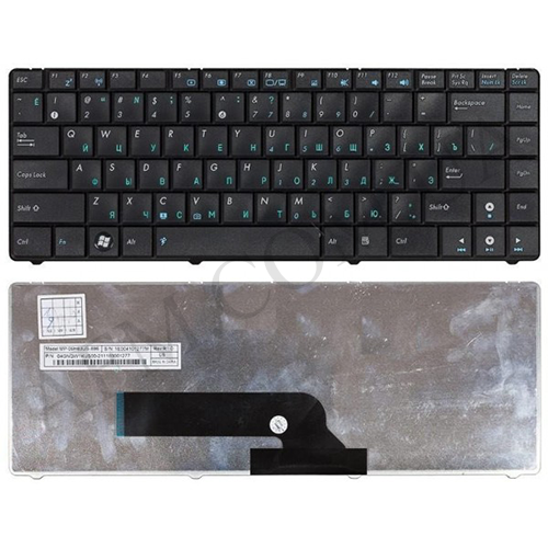 Клавіатура + КлавіатурнаПлата Asus K40/ P81IJ/ P80/ P81/ F82/ X8 чорна + російська