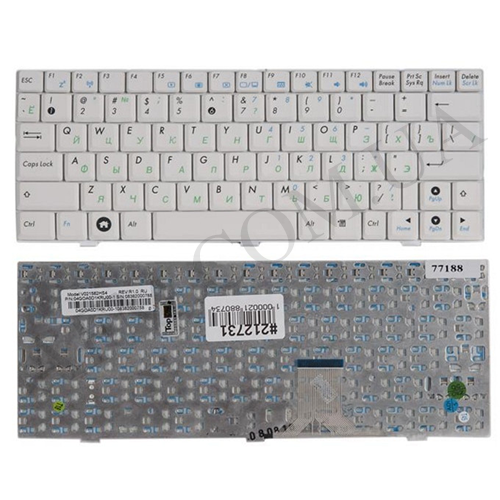 + Клавіатура + КлавіатурнаПлата Asus Eee PC 1000/ 1000H/ 1000HA/ 1000HE/ 1000HC біла + російська оригінал