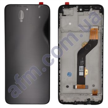 Дисплей Infinix Hot 12 Play чёрный + рамка