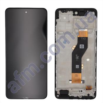 Дисплей Infinix Hot 40i чёрный + рамка