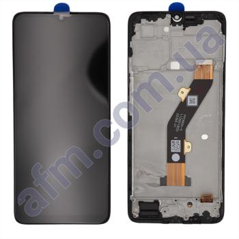 Дисплей Infinix Smart 7 X6515 чёрный + рамка