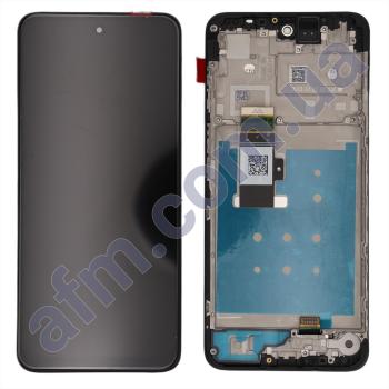 Дисплей Motorola XT2331 Moto G13/ XT2333 Moto G23 чёрный + рамка
