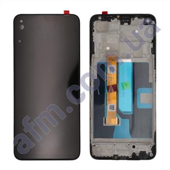 Дисплей Oppo A54 5G/ A72 4G/ A74 5G/ A93 5G/ OnePlus Nord N200 5G чёрный + рамка