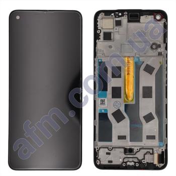 Дисплей Oppo Reno 5 4G TFT чёрный + рамка