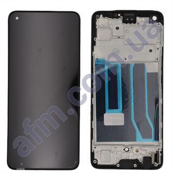 Дисплей Realme 7 Pro OLED чёрный + рамка