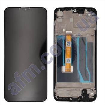 Дисплей Realme C21Y чёрный + рамка