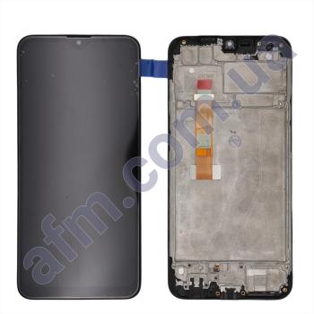 Дисплей Realme C2/ Oppo A1k чёрный + рамка