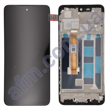 Дисплей Realme C55/ Narzo 55/ Oppo A1 чорний + рамка