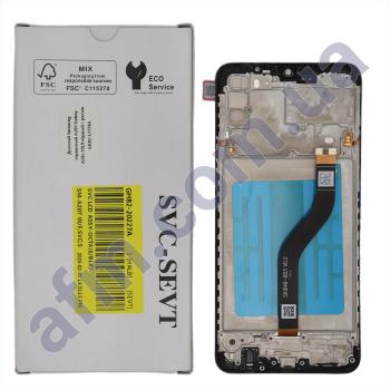 Дисплей Samsung сервисный A207 Galaxy A20s 2019 чёрный + рамка GH81-17774A