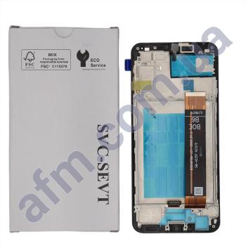 Дисплей Samsung сервисный A235 Galaxy A23 5G Rev 1.2 чёрный + рамка GH96-15077D
