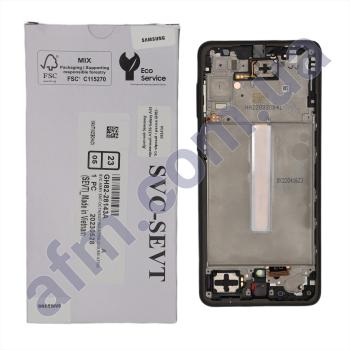 Дисплей Samsung сервисный A336 Galaxy A33 5G чёрный + рамка GH82-28143A