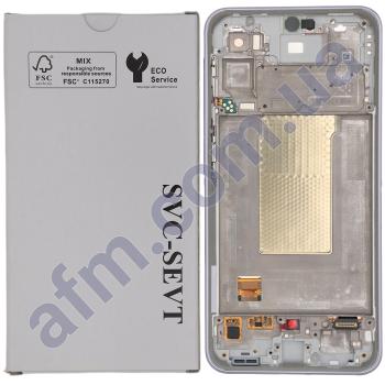 Дисплей Samsung сервісний A366 Galaxy A36 фіолетовий Lavender + рамка GH82-36841D