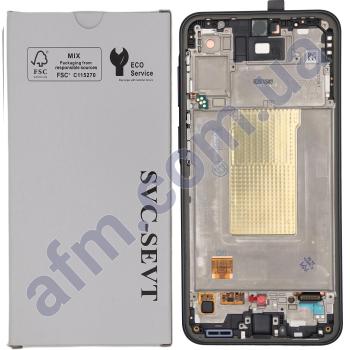 Дисплей Samsung сервісний A376 Galaxy A37 чорний + рамка GH82-39232A