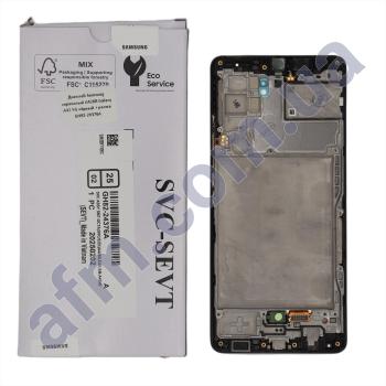Дисплей Samsung сервисный A426B Galaxy A42 5G чёрный + рамка GH82-24376A