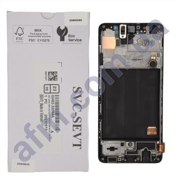 Дисплей Samsung сервисный A515 Galaxy A51 чёрный + рамка GH82-21669A