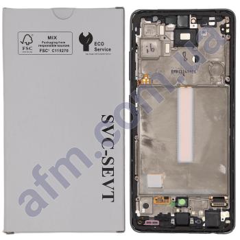 Дисплей Samsung сервісний A525 Galaxy A52/ A526 чорний + рамка GH82-25524A