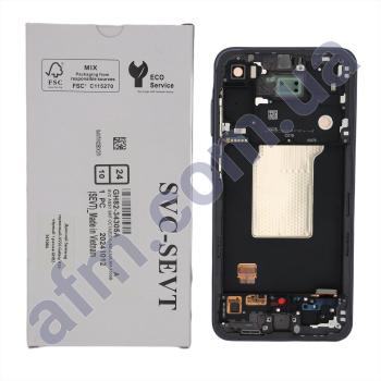 Дисплей Samsung сервисный A556 Galaxy A55 чёрный + рамка GH82-34308A