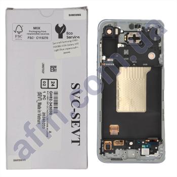 Дисплей Samsung сервисный A556 Galaxy A55 Light Blue + рамка GH82-34308B