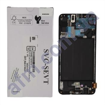 Дисплей Samsung сервисный A705 Galaxy A70 2019 чёрный + рамка GH82-19787A