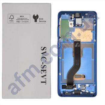 Дисплей Samsung сервисный G985 Galaxy S20 Plus/ G986 BLUE + рамка GH82-22134D