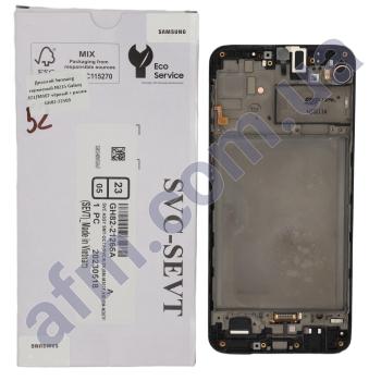 Дисплей Samsung сервісний M215 Galaxy M21/ M307 чорний + рамка GH82-22509