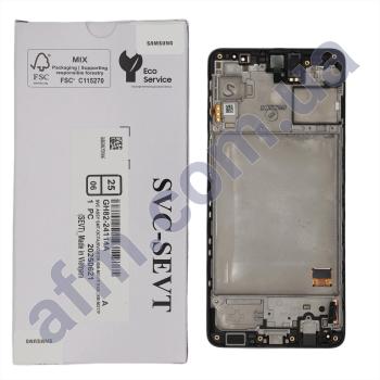 Дисплей Samsung сервисный M317 Galaxy M31s чёрный + рамка GH82-23774A!