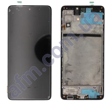 Дисплей Samsung сервісний M515 M51 2020 чорний + рамка GH82-23568A