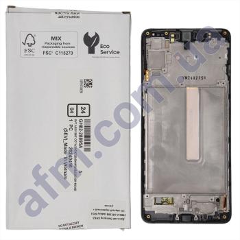 Дисплей Samsung сервисный M536B Galaxy M53 5G чёрный + рамка GH82-28812A