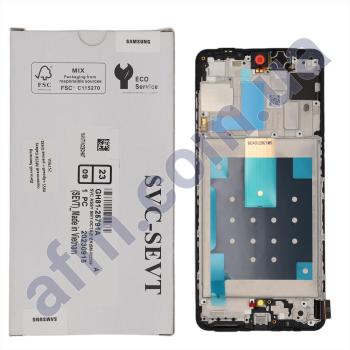 Дисплей Samsung сервисный M556 Galaxy M55 чёрный + рамка GH81-25791A