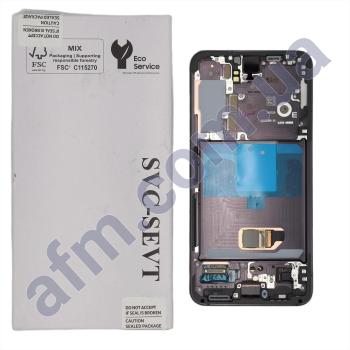 Дисплей Samsung сервисный S901 Galaxy S22 чёрный + рамка GH82-27520A