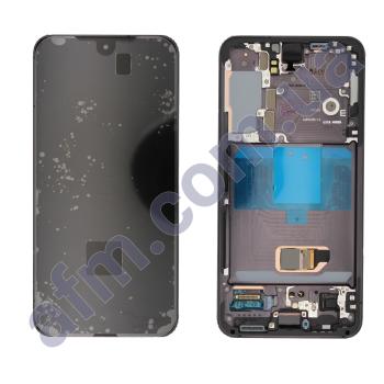 Дисплей Samsung сервісний S901 Galaxy S22 чорний + рамка GH82-27520A